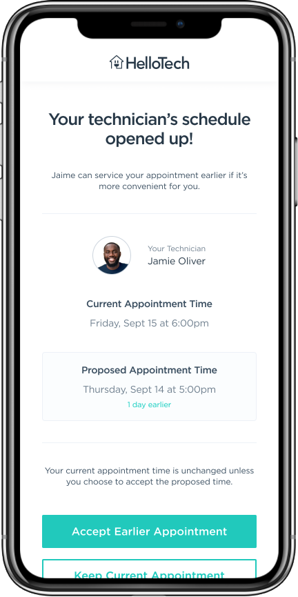 Effortless Appointment Changes for Technicians